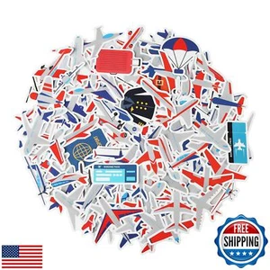 100 Pack Airplane Stickers, Aviation Party Favors,Party Decorations - Picture 1 of 5