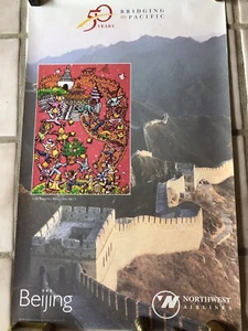 Northwest Airlines Beijing Poster - 50th Anniversary of Asia Service - Bild 1 von 5