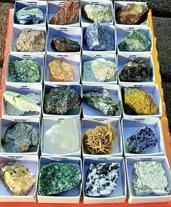 Minerali vari collezione 24 pezzi Cristalloterapia - Foto 1 di 7