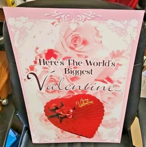 Enorme Tarjeta de San Valentín de Kalan Jumbo Biggest Stand Up Giant 17 X 24 Nuevo de Lote Antiguo Años 90 - Imagen 1 de 20