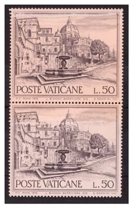 VATICANO 1975  - PATRIMONIO FONTANE    - STAMPA SU CARTA RICONGIUNTA      MNH** - Picture 1 of 2