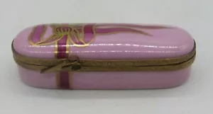 Limoges France Peint Main Box with Single Rose Hinged Trinket Box - Picture 1 of 6