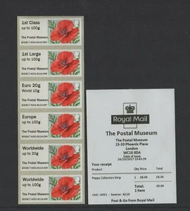 POPPY Ma15 EL MUSEO POSTAL OCT 2017 A001 Tira de coleccionista POST GO FV £17.65 - Imagen 1 de 1
