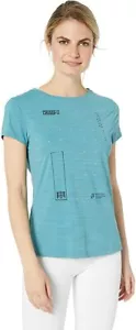 Reebok Crossfit Active Chill Short Sleeve Women's T-shirt XL Turquoise New - Picture 1 of 3