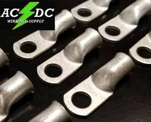 (25) 1 AWG Anello 3/8" Foro Terminale Lug Rame Stagnato Manometro per Cavi - Foto 1 di 2