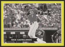 2021 Topps 582 Montgomery Club Lost Design Set 4 Stickers NICK CASTELLANOS #13