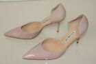 Neuf Manolo Blahnik Chisiomod Comme Tayler Rose Beige Chair Dorsay Chaussures 42