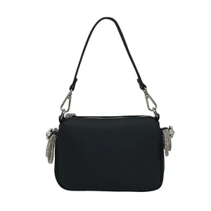 Steve Madden Black Satin Noble-B Mini Bag - Picture 1 of 12