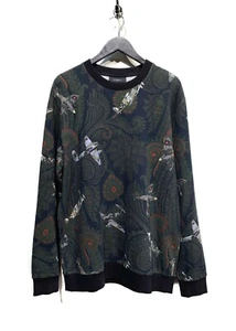 Givenchy Paisley And Fighter Jet Planes Green Printed Sweatshirt - Sz L - Picture 1 of 9