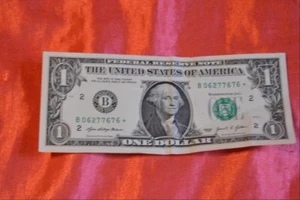2021 One $1 bill Triple Sixes & Three Sevens Star Note B06277676* 3- 6's & 7's - Picture 1 of 1