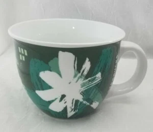 Starbucks Teal Green 14 oz Coffee Mug 2014 white starburst abstract art logo - Bild 1 von 8