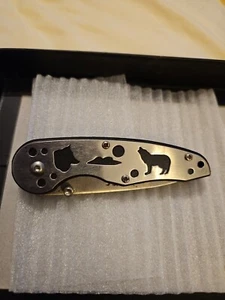 KKC Wolf Single Blade Silver Stainless Steel KNIFE NEW Lifetime Warranty - Picture 1 of 8