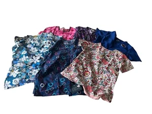 NEW Women's Size Small Medical Scrub Tops Bundle of 6 Nursing Healthcare - Picture 1 of 5