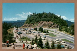 Newfound Gap Parking Area Old Cars Great Smoky Mountains TN Postcard - Picture 1 of 2