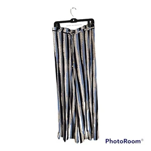 Cozy Women's Wide Leg Multicolor Pants Casual Lounge Soft Stretch Knit Long NWT - Picture 1 of 4
