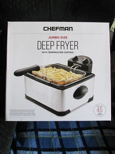 New Chefman Deep Fryer XL 4.5 Liter Adjustable Temp & Timer Stainless Kitchen - Picture 1 of 2