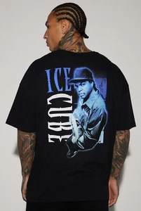 Vintage Ice Cube Hip-Hop Rap Gradient Black Men's Oversized T-Shirt XL - Picture 1 of 4