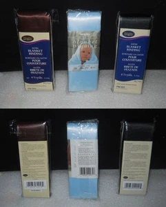 One Package Wrights Satin Blanket Binding 4 3/4 Yards You Pick Color - Picture 1 of 4
