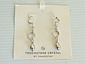 💎Touchstone Kristall Ohrringe Tropfen Klar Neu - Bild 1 von 3
