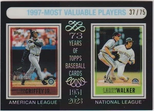2024 Topps Heritage High Number Chrome Black Refractor 37/75 Ken Griffey Jr. - - Bild 1 von 1