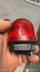 1239 Werma 200.100.00 Dauerleuchte 12-240V rot gebraucht sehr gut erhalten - Bild 1 von 2