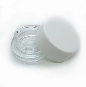 9ml Glass Concentrate Jars w/White Child Resistant Cap: Medicine Lip Balm Makeup - Picture 1 of 1