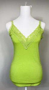 Vintage Rue 21 Damen Y2K Spitzenbesatz adrette Cami groß grün 90er neutral klassisch - Bild 1 von 9