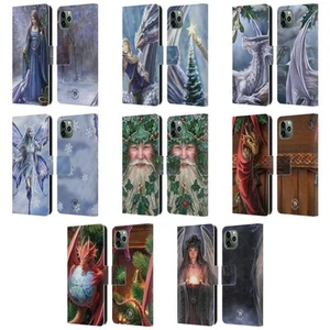 OFFICIAL ANNE STOKES YULE LEATHER BOOK WALLET CASE COVER FOR APPLE iPHONE PHONES - Picture 1 of 14