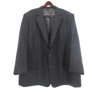 Oak Hill Blazer Mens Size 62R Dark Gray Wool Sport Coat Big Tall Suit Jacket - Picture 1 of 8
