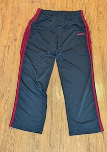 Adidas Track Pants Men’s XL Black Red Three Stripe B14 - Picture 1 of 3