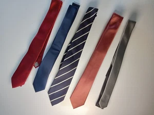 Bundle Of 5x Slim Men Ties Connar RDX Tarocash John Adams Formal Business Neckti - Picture 1 of 16