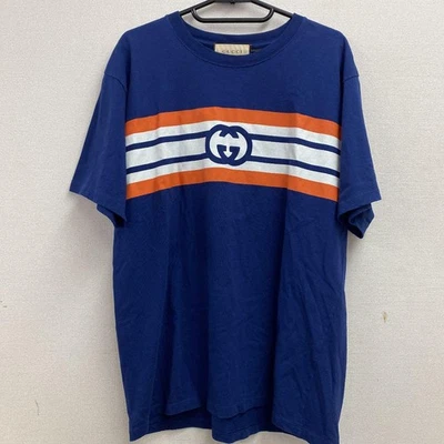 Camiseta Gucci a rayas entrelazadas modelo azul Foto 1 de 4