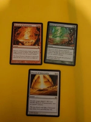 Fifth Dawn. MTG x3 Card. Beacon of Immortality,Creation, Destruction. Rares - Image 1 of 4
