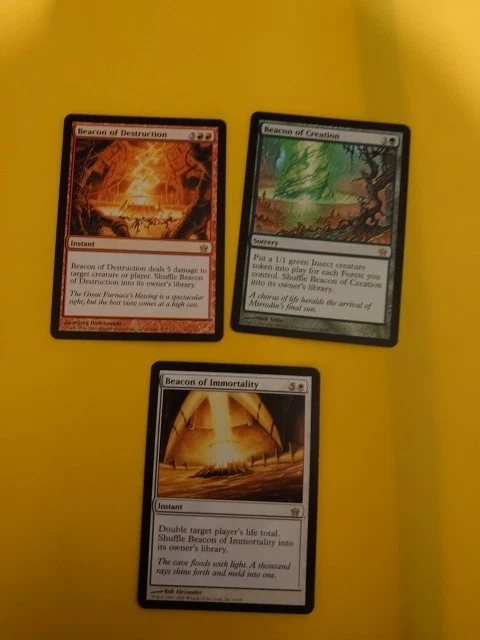 Fifth Dawn. MTG x3 Card. Beacon of Immortality,Creation, Destruction. Rares - Image 1 of 4