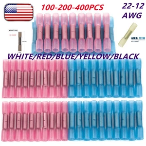 600pcs Heat Shrink But Connectors Waterproof Electrical Butt Splice Wire Marine - Picture 1 of 25
