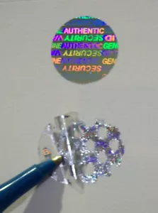 1000 SV20 manomissione etichetta ologramma di sicurezza rotondo evidente 20 mm sigilli adesivi - Foto 1 di 1
