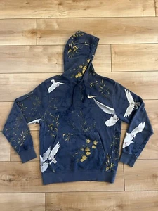RARE Nike Sportswear All Over Print Birds Doves Birds Hoodie Navy AOP Size Small - Bild 1 von 13
