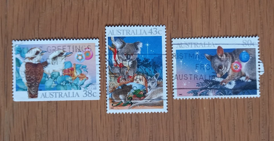Complete Australia used stamp set: 1990 Christmas - Image 1 of 1