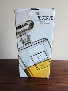NIB Shannon By Godinger Bohemian Crystal 37 oz Reserve Whiskey Decanter Clear - Picture 1 of 7
