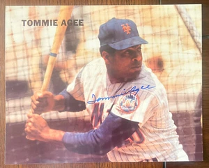 Tommie Agee SIGNED New York Mets 8x10 color photo - Picture 1 of 1
