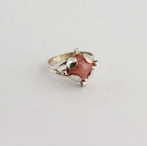 Rhodochrosite Anillo En 925 Piedra Preciosa de Plata Rodocrosita Rosa Joya - Imagen 1 de 3