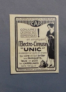 PUB PUBLICITE ANCIENNE ADVERT CLIPPING 031017 L ELECTRO CIREUSE UNIC ELECTROMENA - Picture 1 of 1