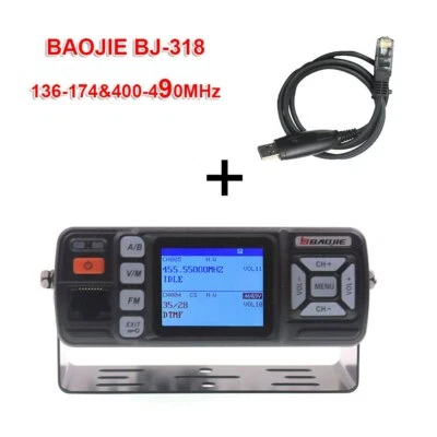 BAOJIE Walkie Talkie BJ-318 25W Dual Band 136-174&400-490MHz Car FM Radio BJ318 - Image 1 of 4