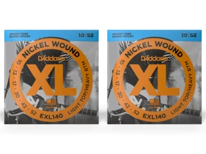2-Pack D'Addario EXL140 Light Top/Heavy Bottom Nickel Wound Elec. Strings 10-52 - Picture 1 of 6