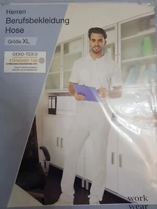 WESTSIDE Herren Arzt-Hose Klinik-Kleidung Berufshose Kochhose Weiß Gr. XL NEU - Bild 1 von 8