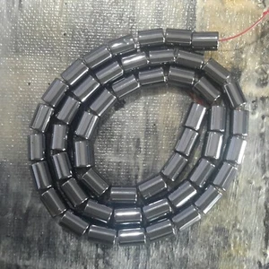 Hematita, no magnética, columna grado A negra, 8x6 mm, aproximadamente 49 piezas envío gratuito OZ - Imagen 1 de 3