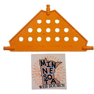 24 Knex Orange Medium Triangle Panels Base Plate 5-1/8" Standard K'nex Parts - Image 1 of 2