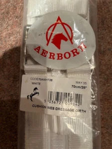 Aerborn White cushion web dressage girth, 70cm/28" - Picture 1 of 7