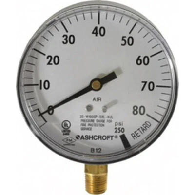 (2)Ashcroft Pressure Gauge 3-1/2" Dial 1/4 Thread 0-100 Scale Range 662876002658 - Image 1 of 3