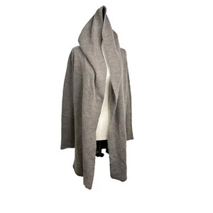 Vince Women's XS Brown Open Hooded Alpaca Wool Blend Cardigan Sweater - Picture 1 of 7